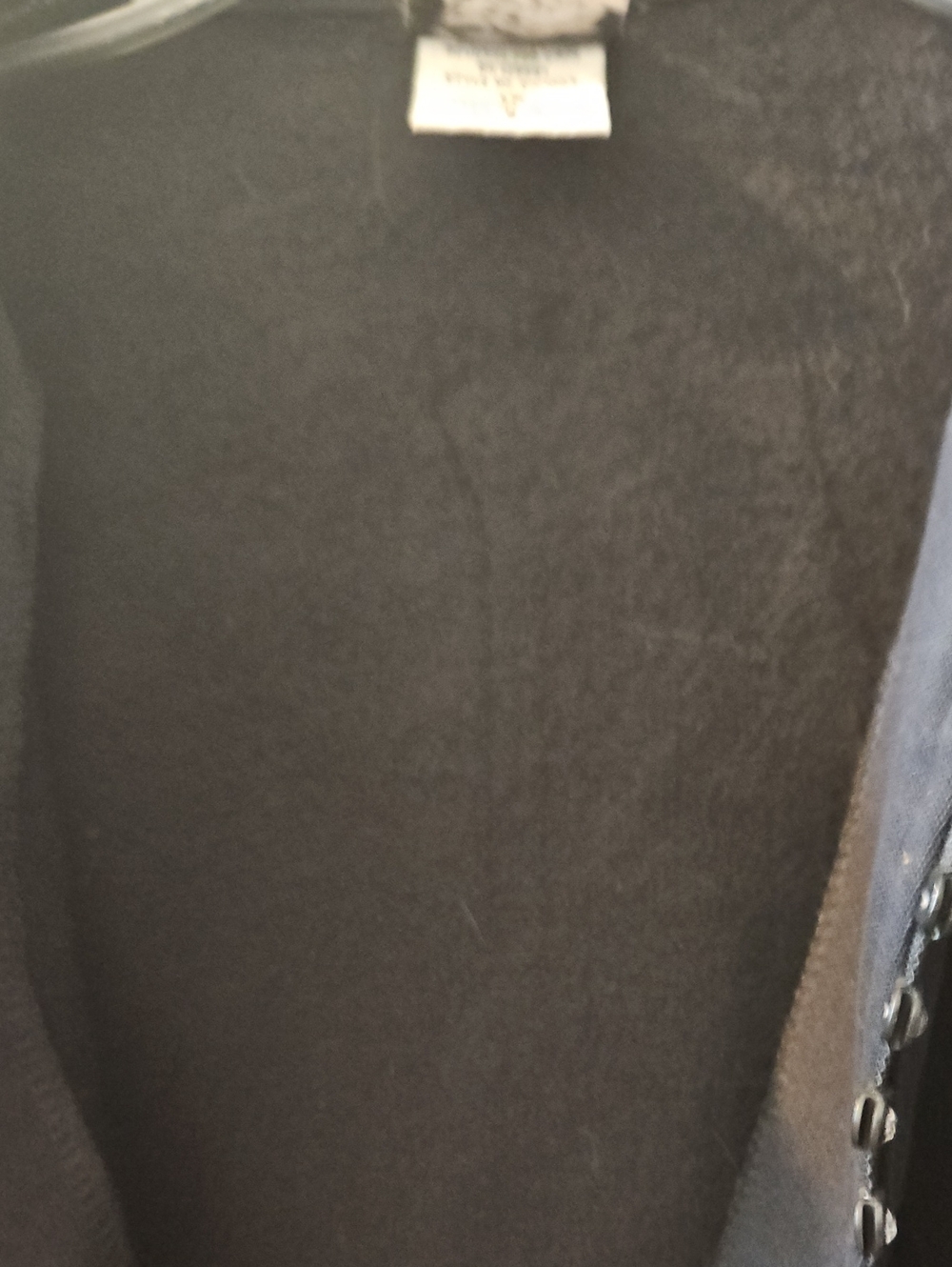 Black Zip Front Rhinestone Jacket - Picture 3 of 4